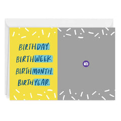 Personalized Celebration Confetti Birthday Photo Card