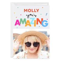 Personalized You're Amazing Photo Card