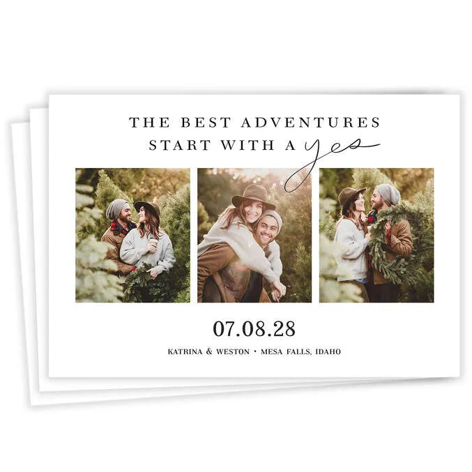The Best Adventures Start With a Yes Save the Date