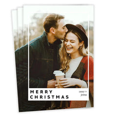 Snapshot Frame Flat Christmas Photo Card