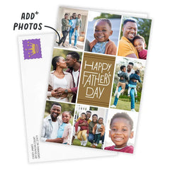 Modern Photo Grid Custom Father's Day Card