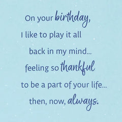 So Thankful To Be Part of Your Life Birthday Card for Son