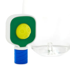 Charmers Pickleball Paddle and Ball Silicone Charm, 2" H