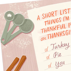 Thankful for You Thanksgiving Card