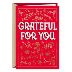 Grateful for You Christmas Thank-You Card