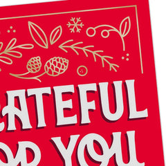 Grateful for You Christmas Thank-You Card
