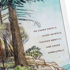 Pine Tree Landscape Scene Birthday Card for Dad