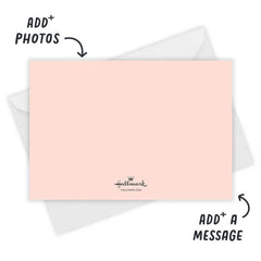 Classic Pink Banner Baby Girl Flat Birth Announcement