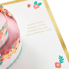 Every Good Thing Floral Cake 3D Pop-Up Birthday Card