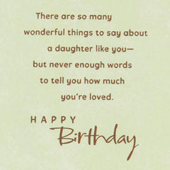 For a Wonderful Daughter Birthday Card From Both