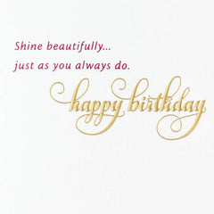 Shine Beautifully Birthday Card for Granddaughter