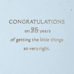 Little Things Add Up 25th Anniversary Card for Couple