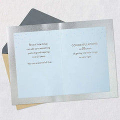 Little Things Add Up 25th Anniversary Card for Couple