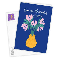 Caring Thoughts Flower Bouquet Custom Support Card