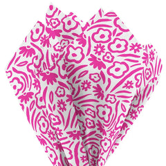 Floral Pink on White Tissue Paper, 6 Sheets