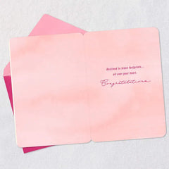 Footprints on Your Heart New Baby Girl Card