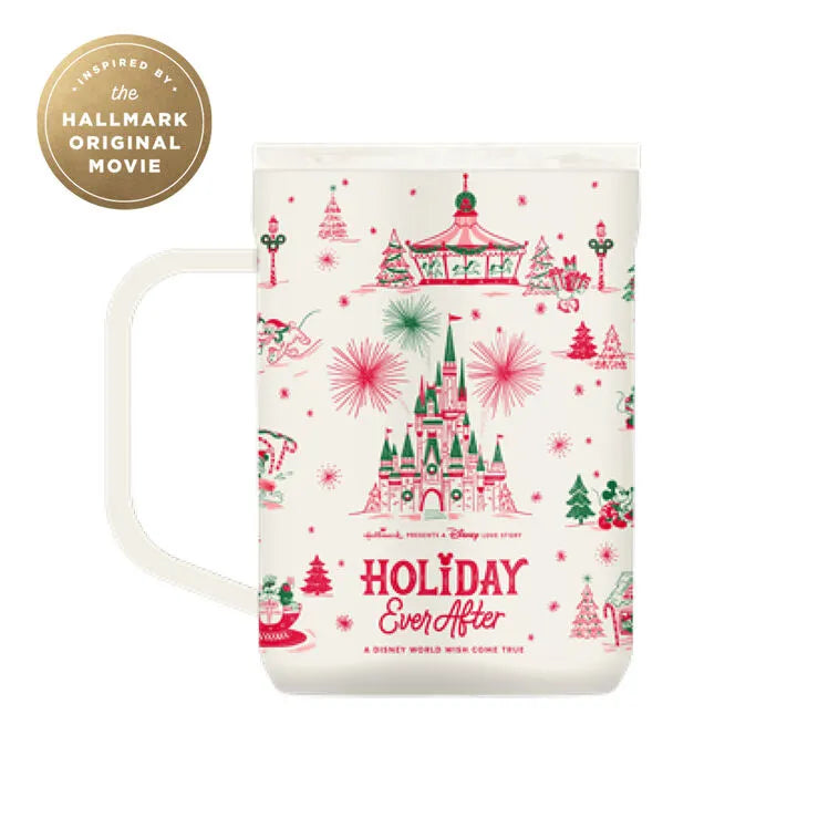 Hallmark + Disney Holiday Ever After Corkcicle Stainless Steel Mug, 16 oz.
