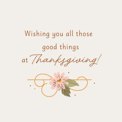 Wishing You Good Things Thanksgiving Card for Niece
