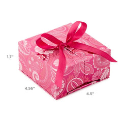 Pink Paisley Flowers Gift Card Holder Pop-Up Box