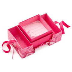 Pink Paisley Flowers Gift Card Holder Pop-Up Box