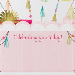 Pastel Balloons Musical 3D Pop-Up with Lights Birthday Card
