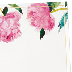 Pink Peonies Stationery Set, Box of 20