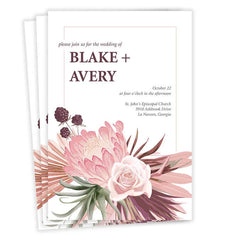 Luxe Garden Flat Wedding Invitation