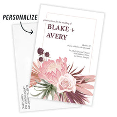 Luxe Garden Flat Wedding Invitation