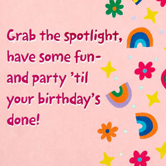 Today's Your Day and You're the Star Birthday Card for Girl