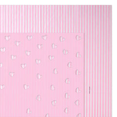 Pink Stripes and Pink With Cutout Hearts 2-Pack Tissue Paper, 4 sheets total