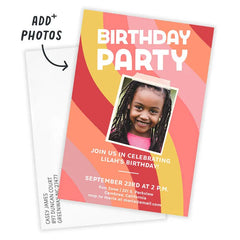 Pink Waves Birthday Invitation
