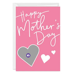 Pink Hearts Custom Mother's Day Card