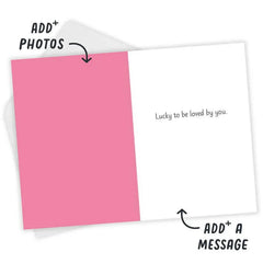Pink Hearts Custom Mother's Day Card