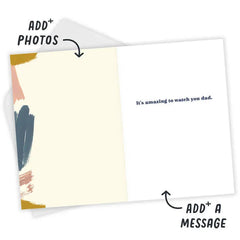 Abstract Brushstrokes Custom Father's Day Card