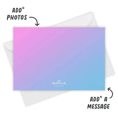 Pink and Blue Ombré Baby Shower Invitation