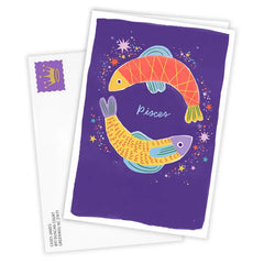 Bold and Bright Pisces Zodiac Custom Card