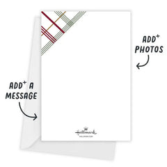 Plaid Cheer Flat Christmas Photo Card