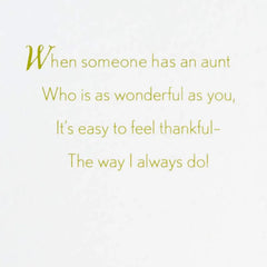 Thankful for an Aunt as Wonderful as You Christmas Card