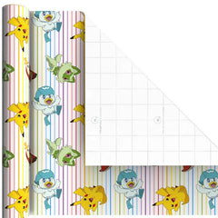 Pokémon Pikachu and Friends 3-Pack Wrapping Paper Mini Roll Bundle, 45 sq. ft. total