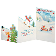 An Adventure Awaits Christmas Card for Great-Grandson