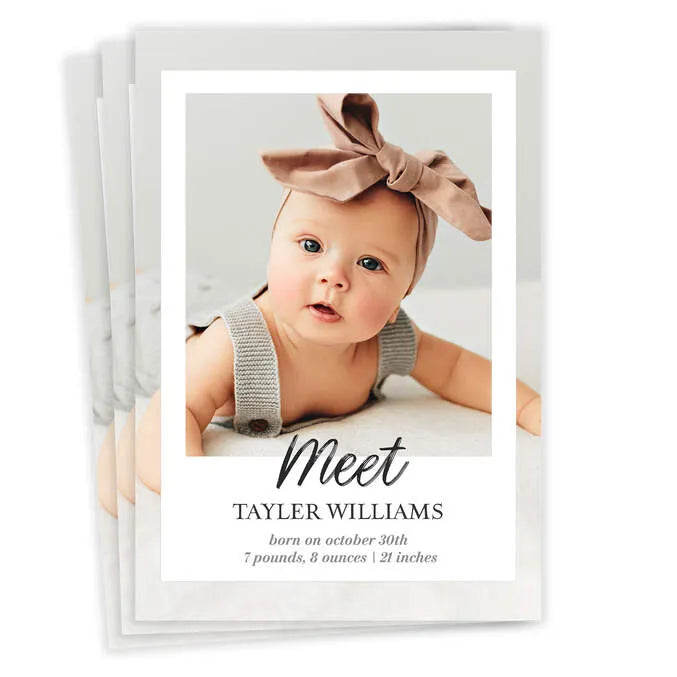 Meet Baby Birth Announcement