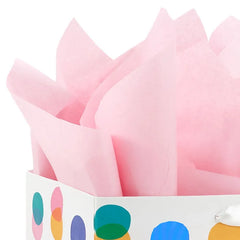 13" Falling Rows of Dots Large Gift Bag With Tissue Paper