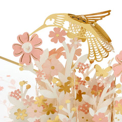 Lovely Just Like You Hummingbird Pop-Up Birthday Card
