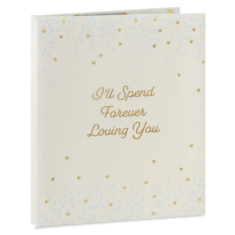 Forever Loving You Hearts on Cream Refillable Photo Album
