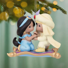 Disney Precious Moments Aladdin and Jasmine Porcelain Ornament