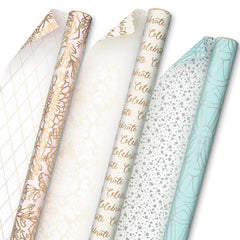 Pretty Pastels 3-Pack Reversible Wrapping Paper, 75 sq. ft. total