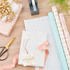 Pretty Pastels 3-Pack Reversible Wrapping Paper, 75 sq. ft. total