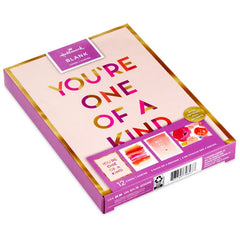 Pretty Pink and Gold Boxed Blank Cards Assortment, Pack of 12