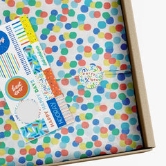 Bright Polka Dots Tissue Paper Wrapping Kit