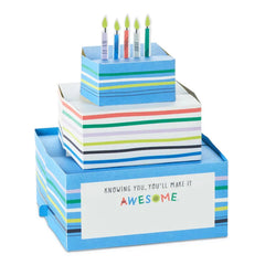 Playful Blue Cake 3D Pop-Up Birthday Card for Kids